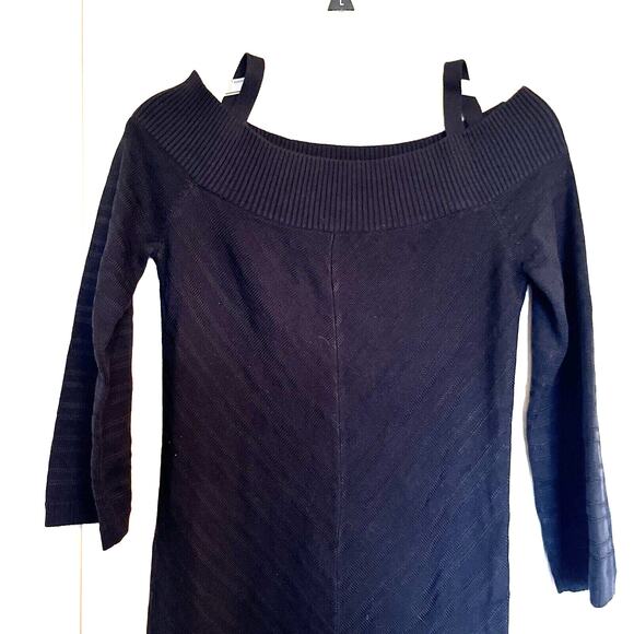 White House Black Market Sweater Dress Cotton stretch Knit Mini size XS - Picture 2 of 11